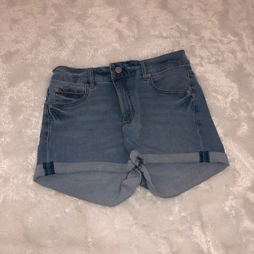 High waisted jean shorts